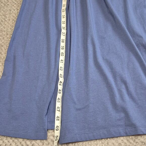 Anthropologie Grey State Kalila Dress Medium Blue Sleeveless Knot Slit Front - Picture 6 of 8